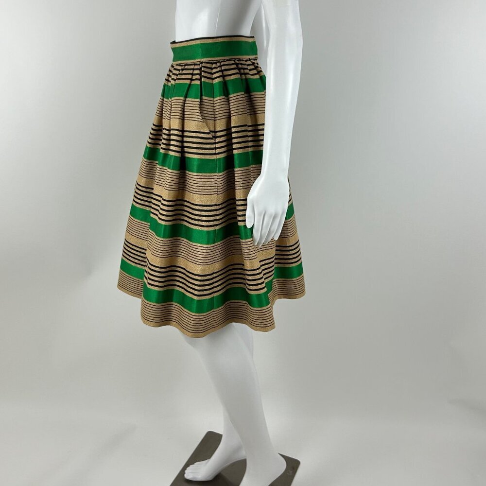 Dolce & Gabbana Green Striped Skirt - Picture 4 of 8